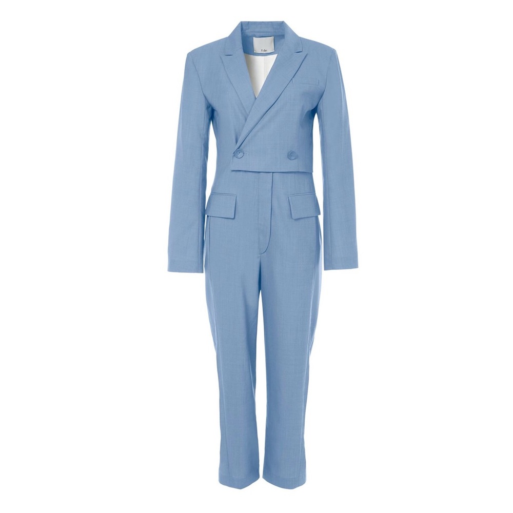 Tibi Rare Tailored Blazer Romper Runway 2018 Blue - Picture 5 of 6